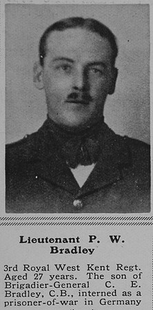 Bradley P W Lt 3rd Royal WestKent Regiment The Sphere 5th Jun 1915