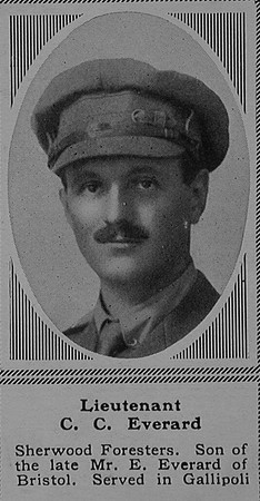Everard C C Lt 9th Sherwood Foresters (Notts and Derby Regiment) The Sphere 18th Nov 1916