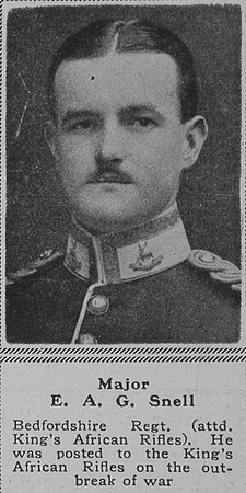 Snell E A G Major Beds Regt The Sphere 12th Jan 1918