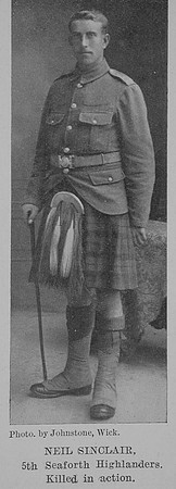 Sinclair N Pte 2701 5th Seaforth Highlanders The Sword Of The North Highland Memories Of The Great War - Dugald MacEchern