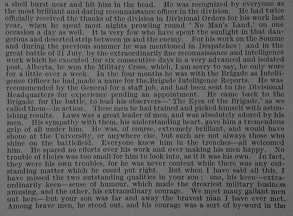 Laws P U Captain MC 16th Notts & Derby Regiment Obit Part 2 De Ruvignys Roll Of Honour Vol 4