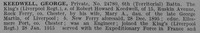 Keedwell G Pte 6th King's Liverpool Regiment Obit Part 1 De Ruvignys Roll Of Honour Vol 4