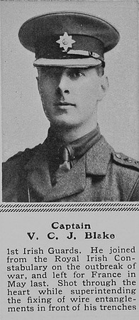 Blake V C J Captain 1st Irish Guards The Sphere 18th Mar 1916