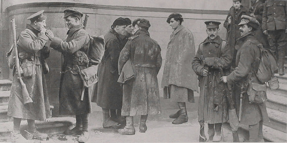Soldiers Home On Leave At Waterloo Station