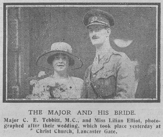 Tebbitt C E Major MC Royal Engineers The Graphic 5th Nov 1918