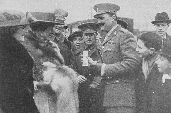 Lt Col Sherwood-Kelly VC CMG DSO Showing His Cross To His Friend