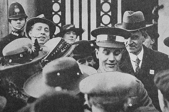 Sergt W E Boulter VC Northamptonshire Regiment Leaving Buckingham Palace