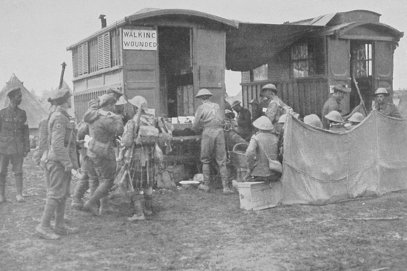 A Field Depot For Walking Wounded On The Somme Front