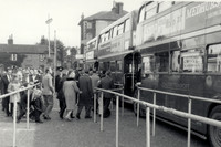 Boarding Buses In Epsom For The Derby 1960s