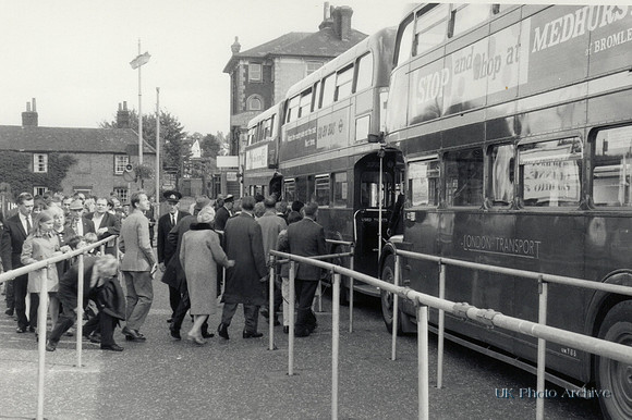 Boarding Buses In Epsom For The Derby 1960s