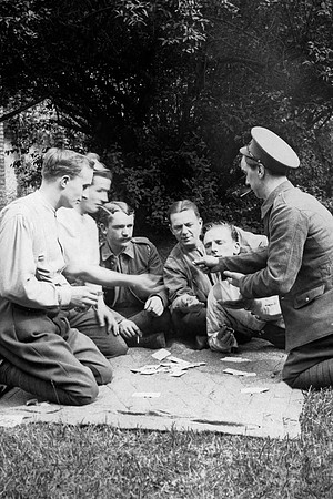British Soldiers At Play In France