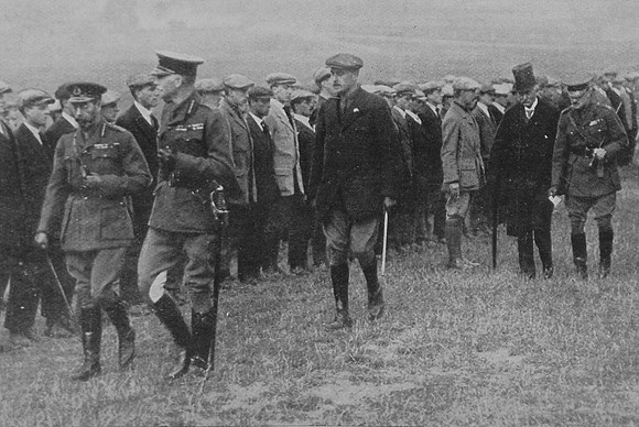 King George On Epsom Downs Inspecting The Public Schools Brigade