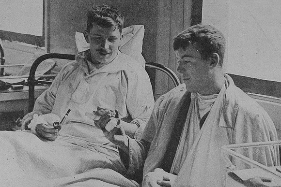 Sergt N Finch VC Royal Marine Artillery Left In Hospital