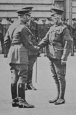 Sergt Edward Cooper 12th King's Royal Rifle Corps Receiving His VC From The King