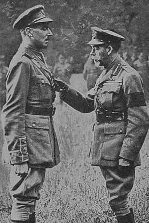 Knox C L 2nd Lt Royal Engineers Receiving His VC From The King