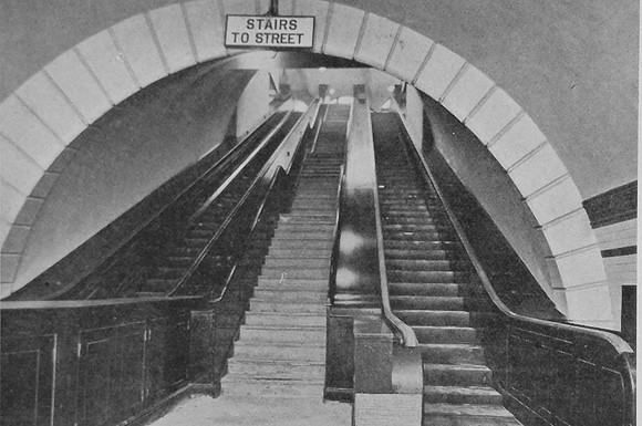 The Escalators At Kilburn Park Station 1914