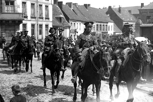 Horse Artillery On The March Fenges France.