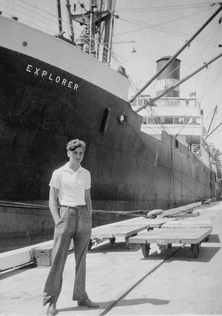 Ken Rogers By SS Explorer 1947 At Trinidad