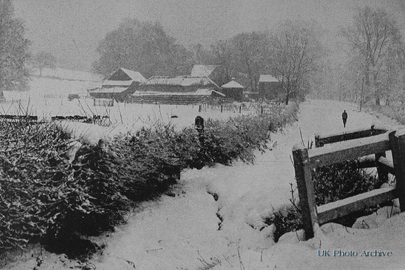 A Snowy Scene Near Cuffley Hertfordshire 1940s