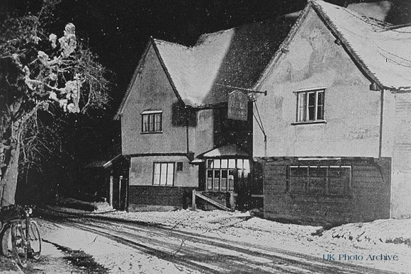 A Wintry Evening At The Bell Inn Benington Hertfordshire 1940s