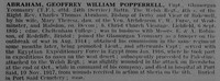 Abraham G W P Captain Glamorgan Yeomanry Obituary De Ruvignys Roll Of Honour Vol 3