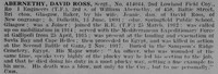 Abernethy D R Sergt 414044 Royal Engineers