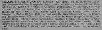 Adams G J L/Cpl 14220 14th Hampshire Regiment