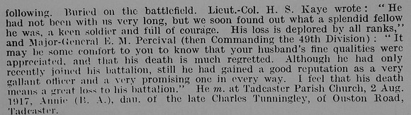 Amies A G 2nd Lt 5th York And Lancs Regt Obit Part 2