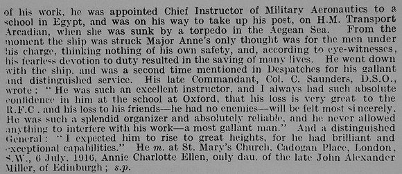 Anne C E I C Major RFC Obit Par 2 De Ruvignys Roll Of Honour Vol 3