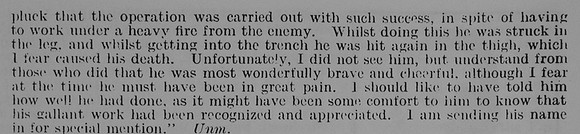 Baggs H F Lt 8th Welsh Regt Obit Part 2