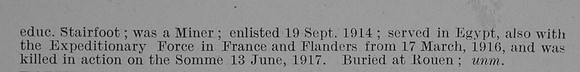 Barker S Pte 13th York & Lancs Regiment Obit Part 2 De Ruvignys Roll Of Honour Vol 3