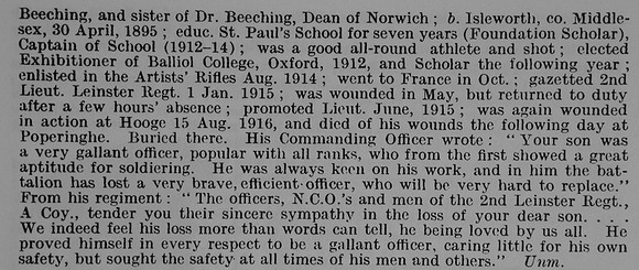 Barnett D O Lt 2nd Leinster Regiment Part 2