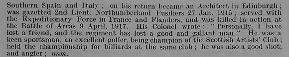 Beattie-Brown W Captain 25th Northumberland Fusiliers Part 2