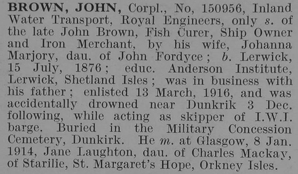 Brown J Cpl Royal Engineers Obit De Ruvignys Roll Of Honour Vol 3