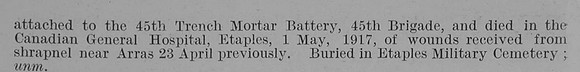 Brown J Pte Argyll & Sutherland Highlanders Obit Part 2 De Ruvignys Roll Of Honour Vol 3