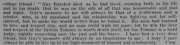 Butcher W G D Captain 5th London Regiment Part 3