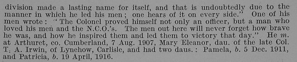 Fitzgerald A E Lt Col 15th Durham Light Infantry Obit Part 2 De Ruvignys Roll Of Honour Vol 3