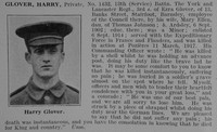 Glover H Pte 13th York & Lancs Regiment Obit De Ruvignys Roll Of Honour Vol 3