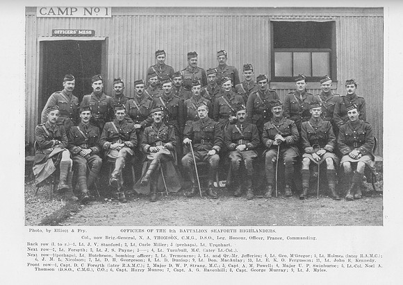 Seaforth Highlanders 8th Battalion Officers