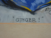 Original Vintage Watercolour Of A Ginger Cat Signed Edward Cole 1923