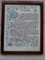 Vintage Framed Christian Poem Footprints