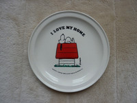 Vintage Snoopy Plate 1958 I Love My Home Carrigaline Pottery