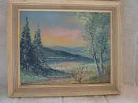Vintage Oil Painting On Canvas ?Scottish Scene