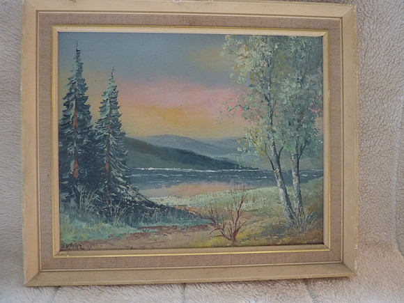 Vintage Oil Painting On Canvas ?Scottish Scene
