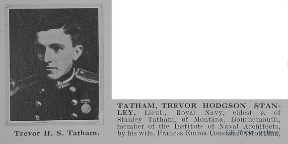Tatham T H H S Lt HMS Formidable Royal Navy Obit Part 1