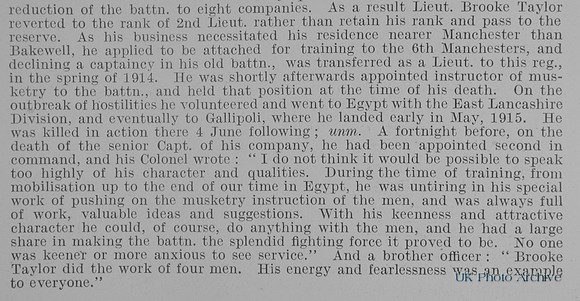 Taylor A C B Lt 6th Manchester Regiment Obit Part 2