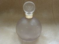 Vintage French Glass Perfume Bottle With Letter W On Stopper
