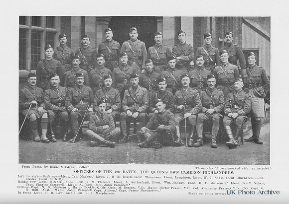 Cameron Highlanders 4th Battalion Officers
