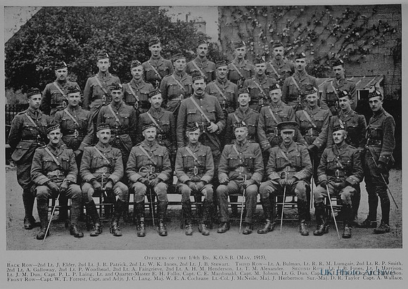 Kings Own Scottish Borderers 1/4th Battalion Officers