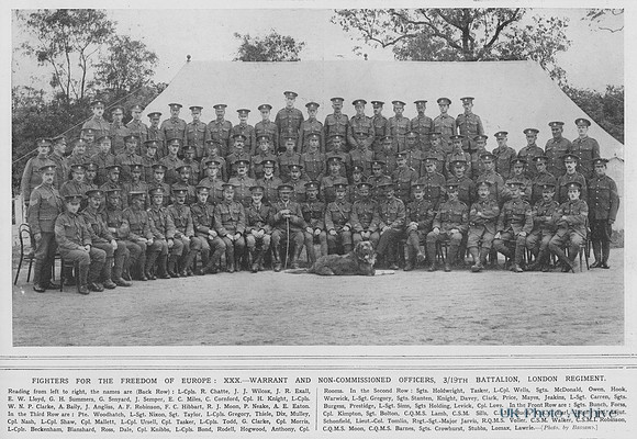 London Regiment 19th Battalion (St Pancras) NCOs